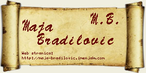 Maja Bradilović vizit kartica